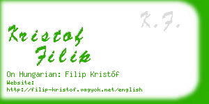 kristof filip business card